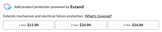 Product Protection Button Offer