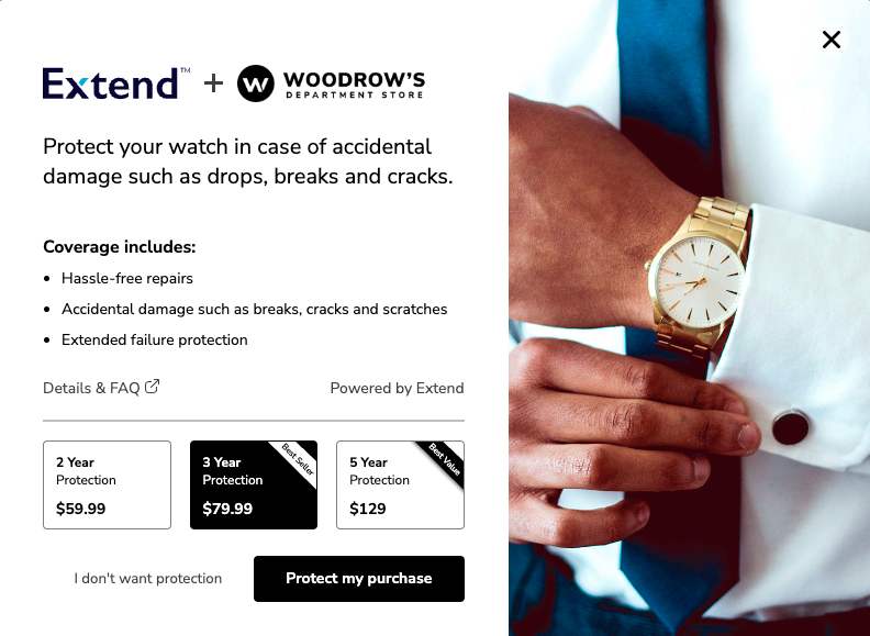 Product Protection Modal